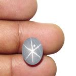 11.46-Carat Bluish Grey Star Sapphire with Very Sharp 6-Ray Star ...