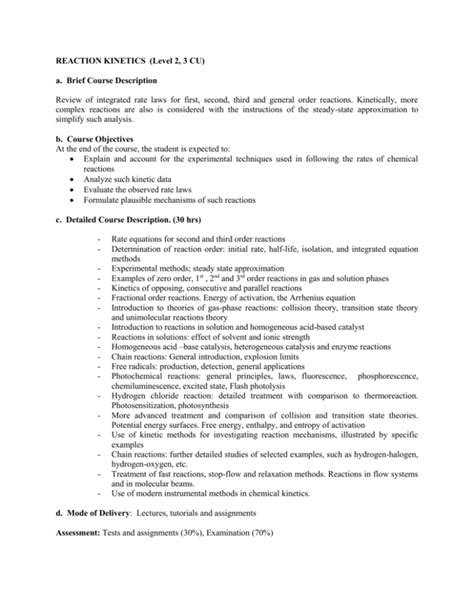 Image result for Basic Reaction Kinetics Tutorial