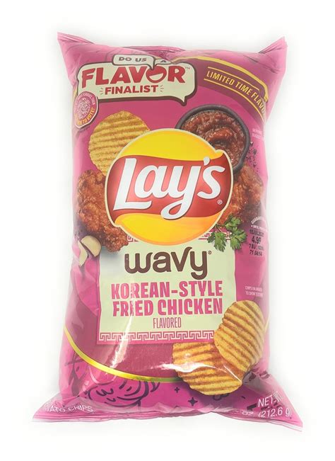 Amazon.com: Lay's Wavy Korean Style Fried Chicken Flavored Potato Chips ...