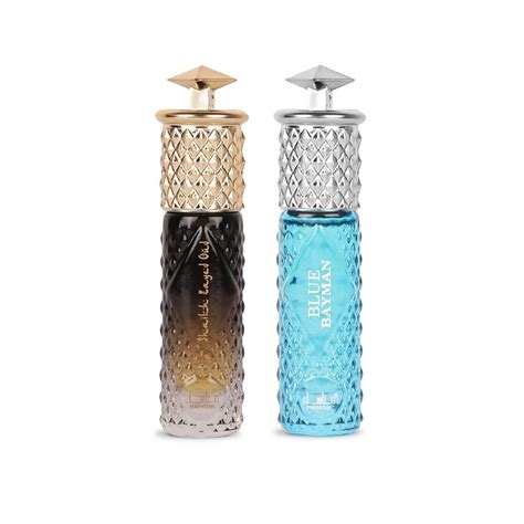 Manasik Set of 2 Alcohol Free Premium Attar, Shaikh Zayed Oud & Blue ...