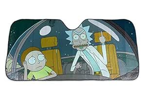 Official Rick and Morty Auto Sunshade - Space Cruiser Flipping the Bird ...