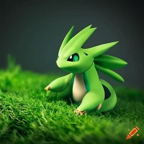 Dragon type pokemon in the grass