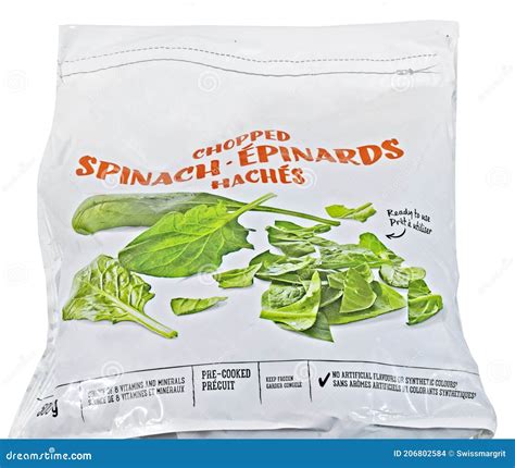 Chopped Frozen Spinach in a Bag Stock Photo - Image of flavor, spinach ...