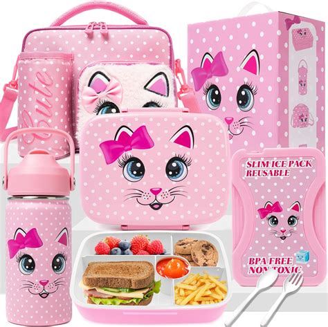 Amazon.com: Oruiji Bento Box for Kids with Ice Pack Lunch Box for Girls ...