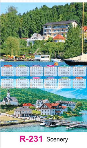 R 231 Scenery - 11" x 22" Real Art Calendar 2020 Printing | Vivid Print ...