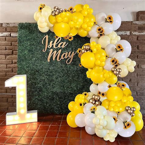 Yellow Balloon Garland Arch Kit, Lemon Daisy Honey India | Ubuy