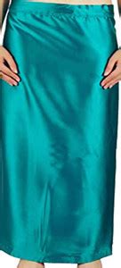 AraExports Satin Silk Teal Blue 14 Women Wrap Saree Petticoat ...