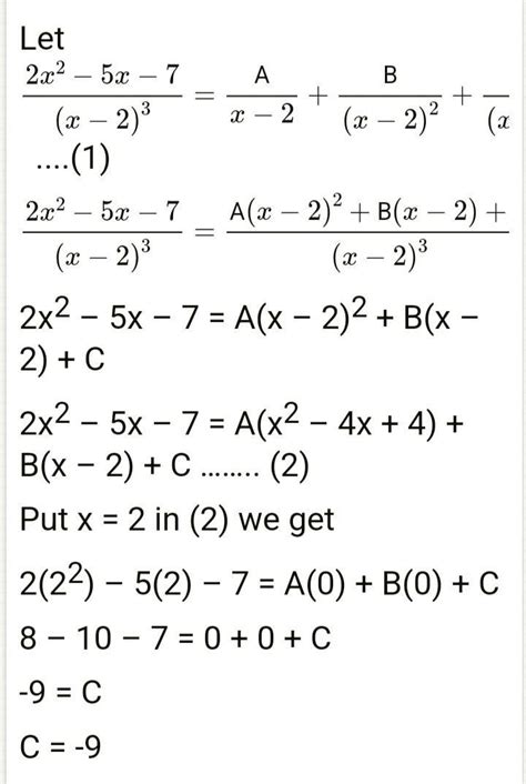 Resolve 2x²+7x+7/(x+2) in topartial fractions. - Brainly.in