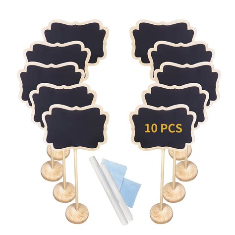 Bmobuo 10 Pack Mini Chalkboards Signs Small Chalkboards Labels Message ...