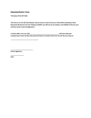 Fillable Online Disembarkation Form - tamaquak12paus Fax Email Print ...