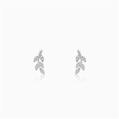 Silver Leaf Earrings – GIVA