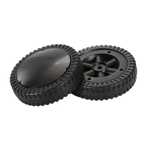 2 Pieces BBQ Grill Wheels 6 inch Plastic Wheels Smooth Rolling Tires ...