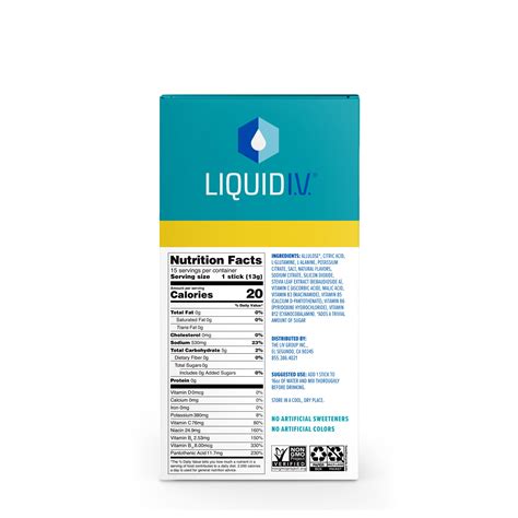 Liquid I.V.® - Hydration Multiplier Drink Mix: Sugar-Free - Lemon Lime ...