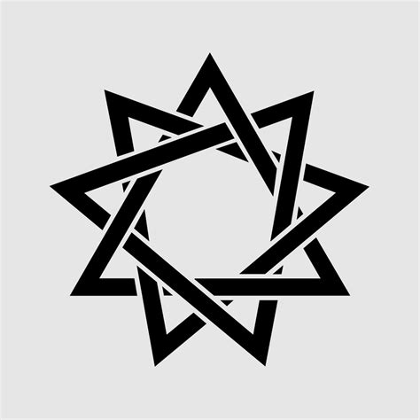 Nine Pointed Star Baha'i Wall Art with Inlay by Alan Underwood ...