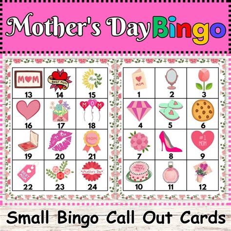 Free Printable Mother's Day Bingo Cards at Troy Bellows blog