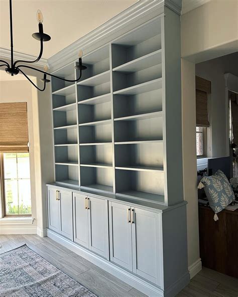 Stylish Builtin Bookcases With Cabinets Below Your Bookshelf