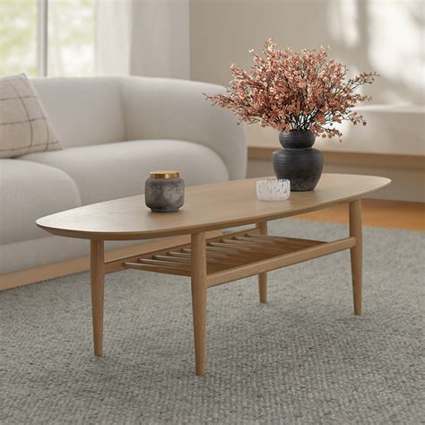 Light Wood Oval Coffee Table Light Oak Oval Coffee Table With