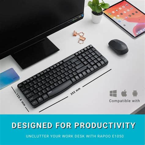 RAPOO E1050 WIRELESS KEYBOARD – GV ELECTRONICS & COMPUTERS PVT LTD