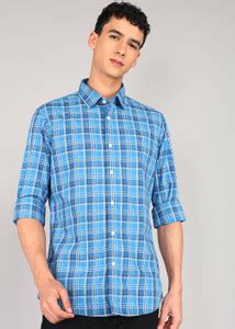 VAN HEUSEN SPORT Men Checkered Casual Blue Shirt - Buy VAN HEUSEN SPORT ...