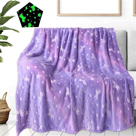 Ji and Ja® Blankets for Kids ? Glow in The Dark Blanket Printed ...
