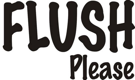 Buy Flush Please funny joke bathroom toilet seat sticker transfer black ...