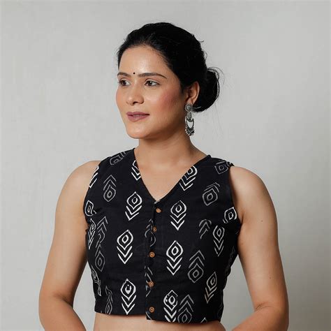 Buy Bagru Dabu Hand Block Printed Cotton Blouse
