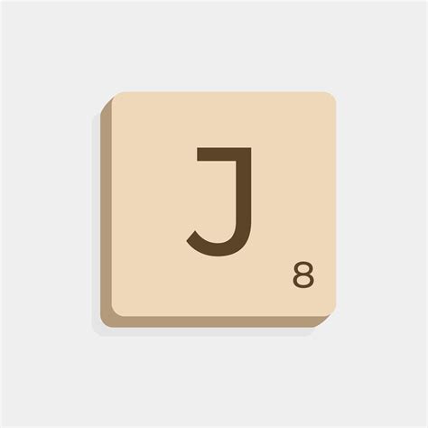 J uppercase in scrabble letters. Isolate vector illustration ready to ...