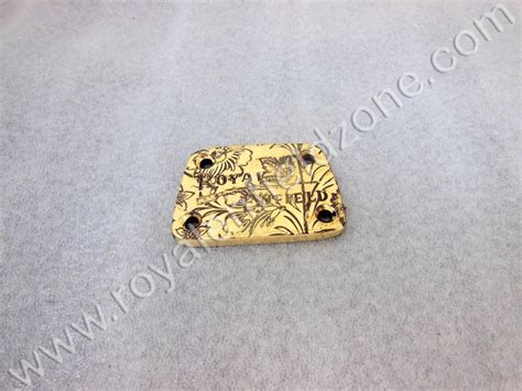 Brass golden antique laser engraving etching tappet plate for classic ...