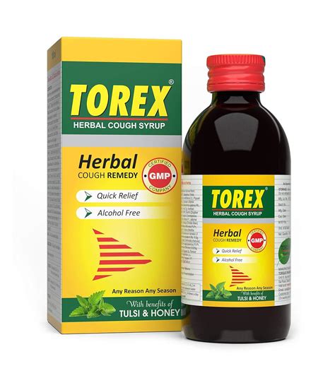Torex Herbal Cough Syrup-Ayurvedic Cough Relief Syrup with Tulsi and ...