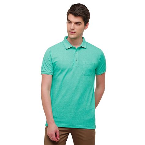 Classic polo Men's Aqua Blue Trendy Grindle Polo Half Sleeve Slim Fit T ...