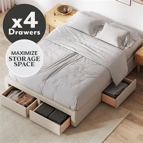 DG Casa Queen Size Upholstered Platform Bed Frame with India | Ubuy