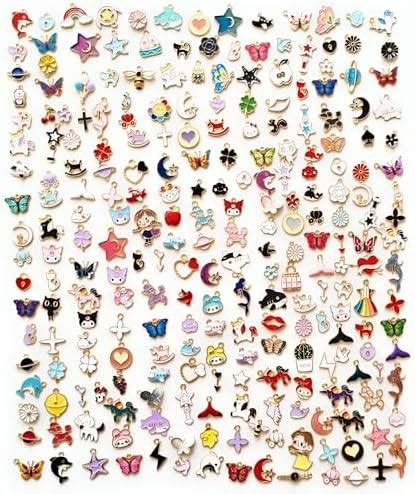 JIALEEY Wholesale Bulk Lots Jewelry Making Silver Charms Mixed Smooth ...