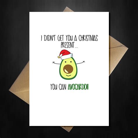 Funny Christmas Card - You can AVOCADO! | Funny christmas cards diy ...