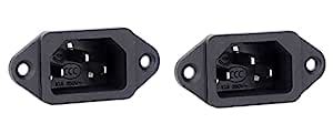 Computer Adapter Power Connector Socket C14 Panel Mount Connector (Male ...