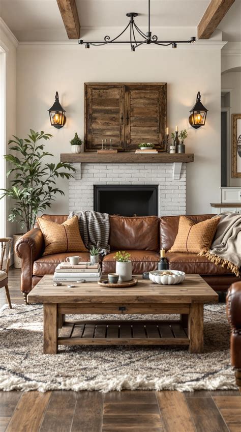 29 Cozy Fireplace Ideas for Industrial Farmhouse Style in 2025 | Living ...