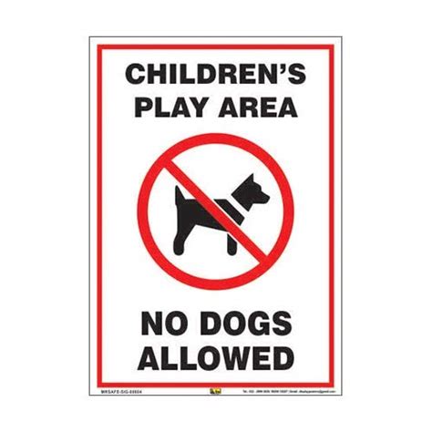 Mr. Safe - Children's Play Area No Dogs Allowed Sign Eco Vinyl Sticker ...