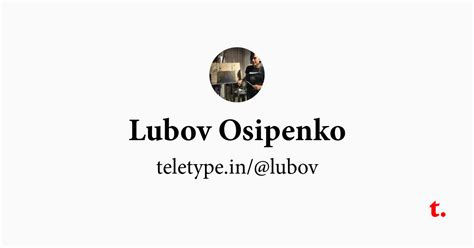 Lubov Osipenko — Teletype
