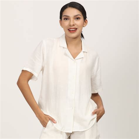 Saltpetre Women 2 Piece Co-ord Set In Natural Off White For Casual Wear ...