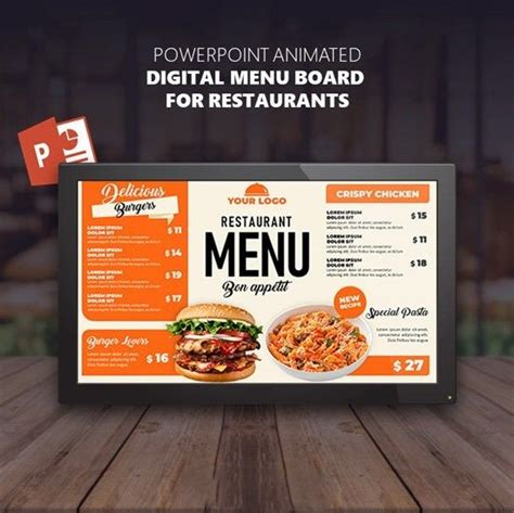 Image result for Digital Menu Board PowerPoint Template