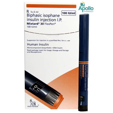 Mixtard 30 Flexpen 100/ml Injection 3 ml Price, Uses, Side Effects ...