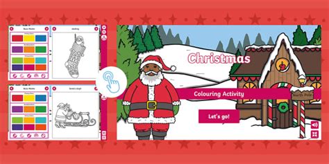 Christmas Interactive Colouring (teacher made) - Twinkl