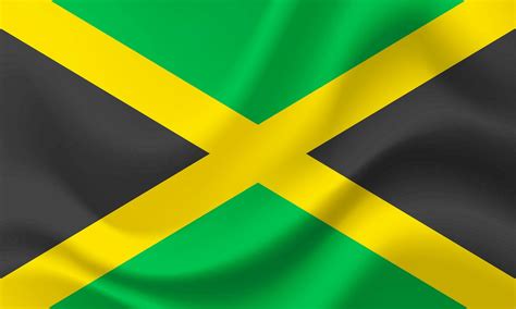 Jamaica flag. Symbol of Jamaica flag. Vector flag illustration. Colors ...