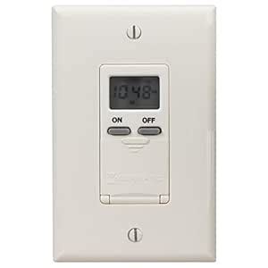 Intermatic EI500LAC 7-Day Single-Pole Digital Time Switch, Light Almond ...