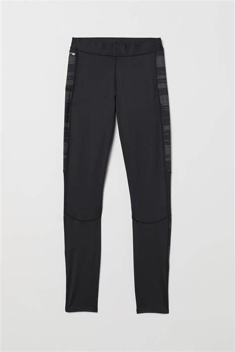 Running tights - Black/Patterned - Men | H&M IN