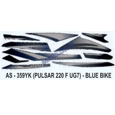 Graphics Sticker Set for Bajaj Pulsar 220 F UG7 | Blue Vehicle | Both