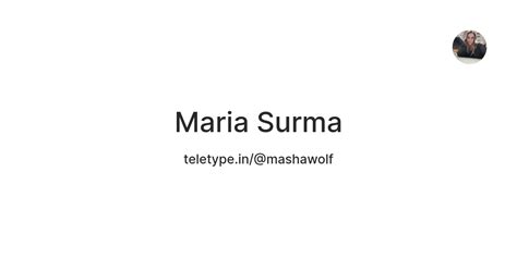 Maria Surma — Teletype
