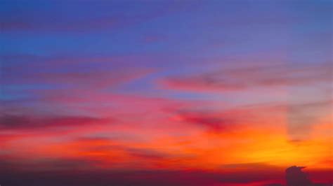 Colorful sunset blue red orange yellow sky with orange cloud 13827919 ...
