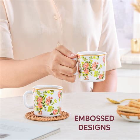 Buy Larah By Borosil Amora Mug Set, 180 ml at Best Price Online in ...