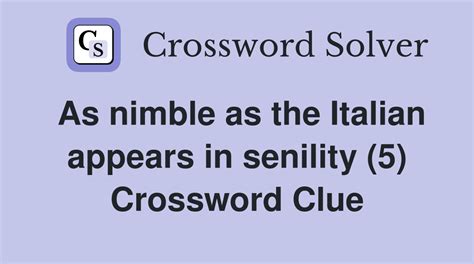 Nimble Crossword Puzzle Clue Expert Solutions - Onecert