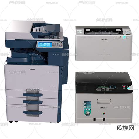 现代立式打印机办公电器3d模型下载_模型ID:68379-让提网